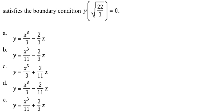 the particular solution of the differential equation