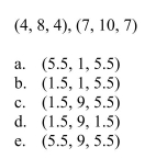 the coordinates of the midpoint of the line segment joining the points given below.
