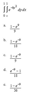 Evaluate the iterated integral below. Note that it is necessary to switch the order of integration.