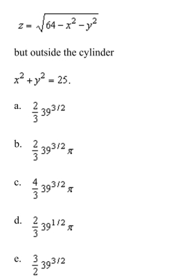 a double integral in polar coordinates to find the volume of the solid inside the hemisphere