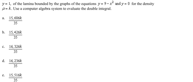 up the double integral required to find the moment of inertia I, about the line