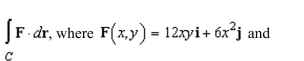 the value of the line integral