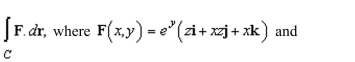 the value of the line integral