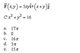 Green's Theorem to calculate the work done by the force moving counterclockwise around the closed path C.