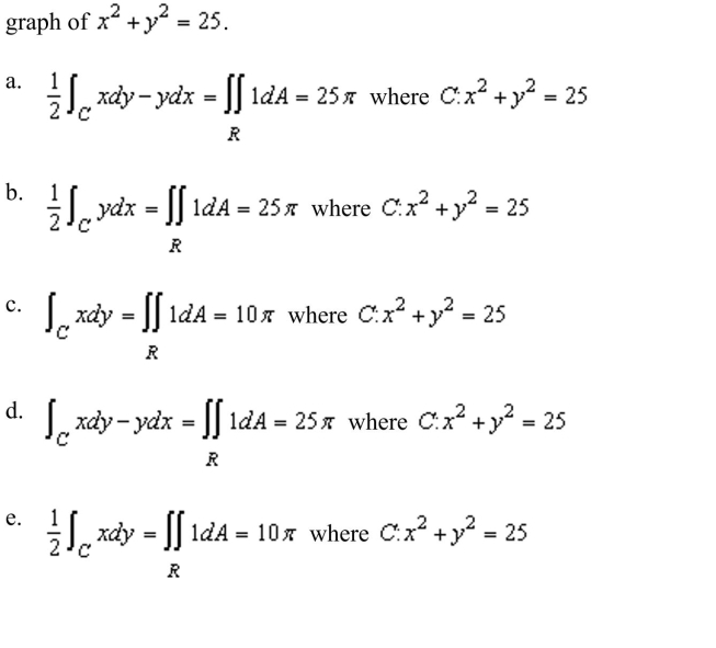 up and evaluate a line integral to find the area of the region R bounded by the