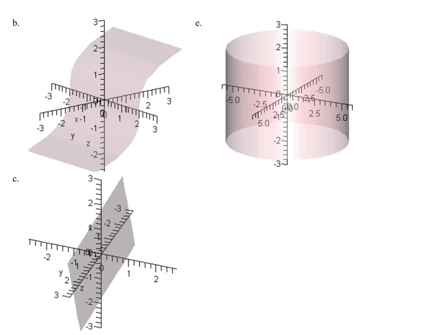 Match the following vector -valued function with its graph.
