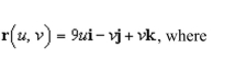 the area of the surface given by