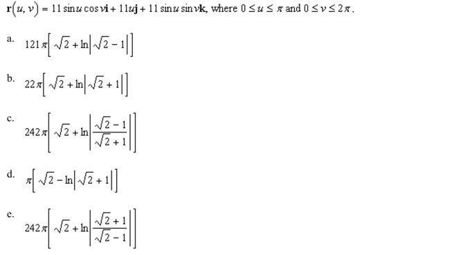 the area of the surface of revolution