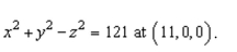 Determine the tangent plane for the hyperboloid