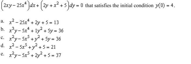 the particular solution of the differential equation