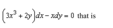 the integrating factor of the differential equation a function of x or y alone.