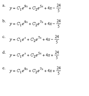 Solve the differential equation coefficients.
