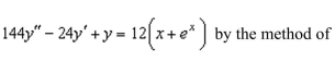 Solve the differential equation undetermined coefficients.
