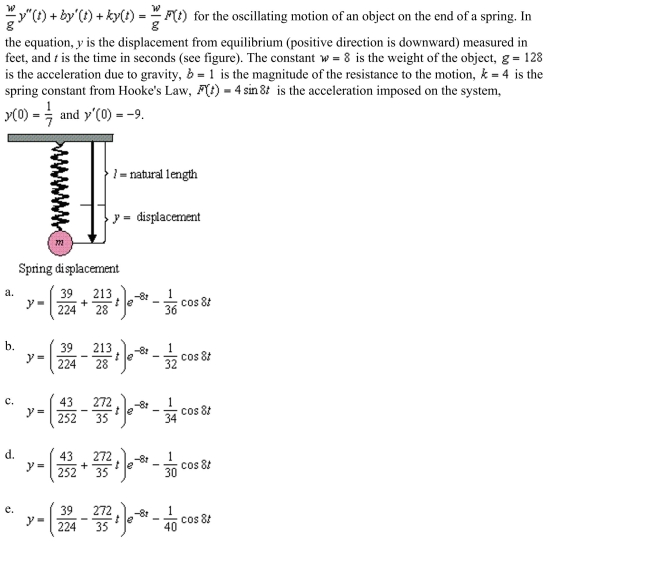 the particular solution of the differential equation