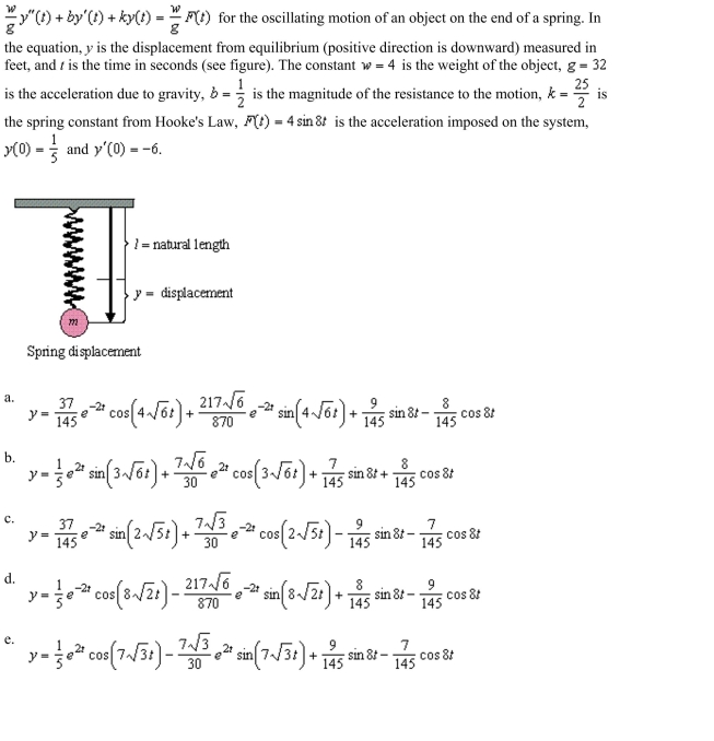 the particular solution of the differential equation