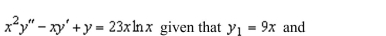 Solve the differential equation