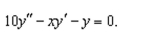 Solve the differential equation