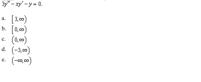 the interval of convergence for the solution of the differential equation