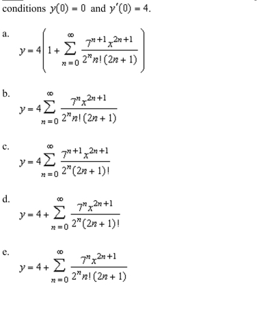 the series solution of the differential equation