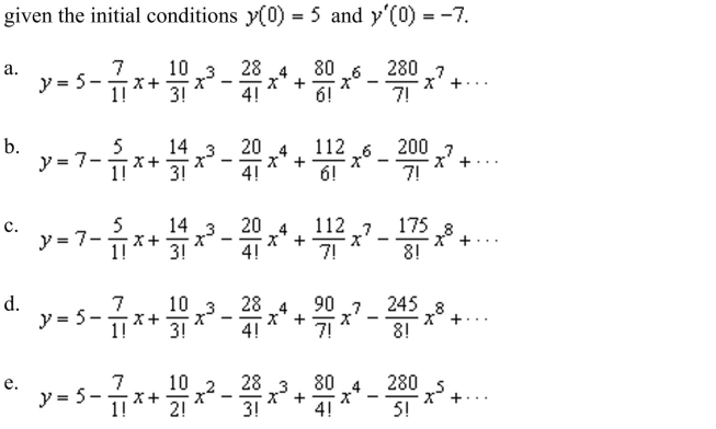 Taylor's Theorem to find the first six terms of the series solution of