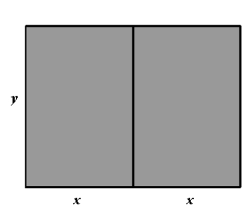  A rancher has 320 feet of fencing to enclose two adjacent rectangular corrals (see figure) . What dimensions should be used so that the enclosed area will be a maximum?   A)   x = 40.00  and  y = 53.33  B)   x = 8.00  and  y = 96.00  C)   x = 16.00  and  y = 106.67  D)   x = 53.33  and  y = 40.00  E)   x = 24.00  and  y = 64.00