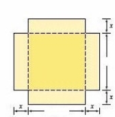 An open box is to be made from a square piece of cardboard having dimensions 32 inches by 32 inches by cutting out squares of area  x ^ { 2 }  from each corner as shown in the figure below. Express the volume V of the box as a function of x.    32 - 2 x   32 - 2 x  A)   V ( x )  = 32 x ^ { 2 } - 2 x ^ { 3 }  B)   V ( x )  = 32 x - 64 x ^ { 2 } + 4 x ^ { 3 }  C)   V ( x )  = 1024 - 128 x + 4 x ^ { 2 }  D)   V ( x )  = 1024 x - 128 x ^ { 2 } + 4 x ^ { 3 }  E)   V ( x )  = 1024 x - 64 x ^ { 2 } + 4 x ^ { 3 }