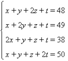 Solve the system using Gauss-Jordan elimination.   A)    B)    C)    D)    E)   