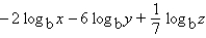 Assume that x, y, and z are positive numbers. Use the properties of logarithms to write the expression   as the logarithm of one quantity. A)      B)      C)      D)      E)    