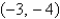 Find the distance between the two points   and   . A) 68 B) 65 C) 133 D) 136 E) 204