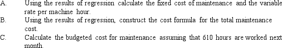 Coefficients shown by a regression program are:    Required:   
