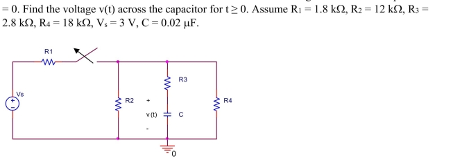 switch in the circuit shown below has been closed for a long time before it is opened at t  <div style=padding-top: 35px> 