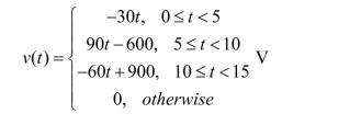 voltage across a capacitor with capacitance of 39 is given by     Find the current through the capacitor i(t) and plot the voltage and current as a function of time.<div style=padding-top: 35px> 