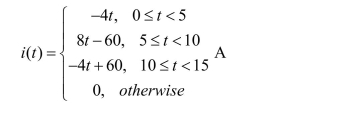 current through an inductor with inductance of 430 mH is given by   Find the voltage across the inductor v(t) and plot the current and voltage as a function of time.<div style=padding-top: 35px> 