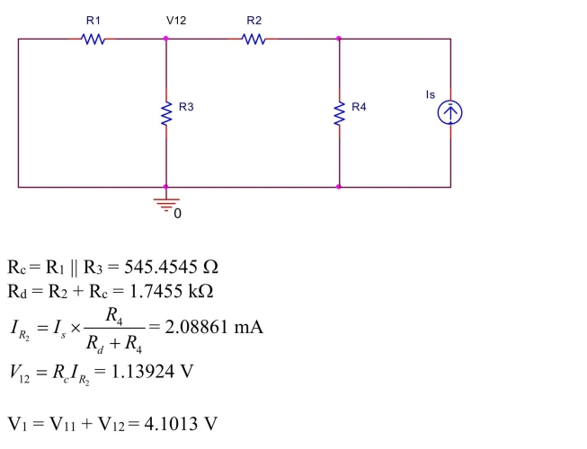 If the current source is deactivated by open-circuiting it, we obtain the circuit shown below.   If the voltage source is deactivated by short-circuiting it, we obtain the circuit shown below.     Answers:  