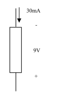the power in the circuit element shown below and state whether the element is absorbing power or releasing power.  