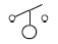 Figure 20-3 problem 5   -What schematic symbol is shown in the accompanying figure? A)  Normally Open Float Switch B)  Normally Closed Float Switch C)  Normally Open Held-Closed Float Switch D)  Normally Closed Held-Open Float Switch