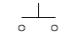 Figure 20-3 problem 8   -What schematic symbol is shown in the accompanying figure? A)  Normally Open Pushbutton B)  Normally Closed Pushbutton C)  Double Acting Pushbutton D)  Overload Heater