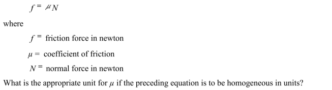 The friction force between two surfaces is modeled using the following equation: