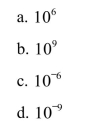 How many nanometers are there in one meter?