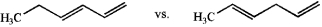 Which type of spectroscopy (IR, UV, or MS) will best distinguish between the pair of compounds below? Give a brief reason.  