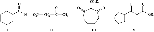 Instructions: Refer to the compounds below to answer the following question(s).   -Refer to instructions. Underline all the acidic hydrogen atoms in Compounds I through IV.