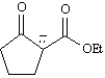 Write a resonance structure for the anion below.  