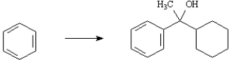 Outline the synthetic steps necessary to carry out the conversion below. You may use any organic or inorganic reagents you need. Show the structures of all intermediate compounds that would probably be isolated during the course of your synthesis, and show all necessary reagents.  