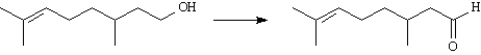 Choose the best reagent(s)  for carrying out the following conversions from the list provided below.  Place the letter of the best choice in the blank.  Reagents may be used more than once.  -Refer to instructions. _____   A) CrO<sub>3</sub>, H<sub>2</sub>SO<sub>4</sub>, H<sub>2</sub>O B) 1. NaBH<sub>4</sub>, ethanol 2. H<sub>3</sub>O<sup>+</sup> C) 1. LiAl<sub>4</sub>, ether 2. H<sub>3</sub>O<sup>+</sup> D) periodinane