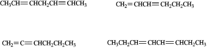 Circle whichever of the following would be classified as a conjugated diene.  