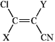 Choose substituents X and Y (listed in order below)  for the following compound so as to make a Z isomer.   A) (-Br, -NHCH<sub>3</sub>)  B) (-F, -CHO)  C) (-I, -OCH<sub>3</sub>)  D) (-COOH, -CH<sub>2</sub>NH<sub>2</sub>)  E) (-Br, -COOH) 