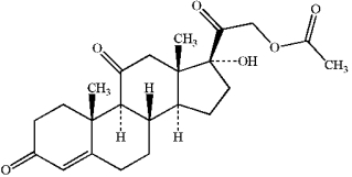 Circle and name each functional group in the following structure.   cortisone acetate (active ingredient in steroid skin cream)