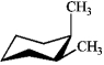 Which of the following structures represents trans-1,2-dimethylcyclohexane? A)   B)   C)   D)  