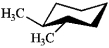 Which of the following structures represents trans-1,2-dimethylcyclohexane? A)   B)   C)   D)  