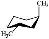 Which of the following structures represents trans-1,2-dimethylcyclohexane? A)   B)   C)   D)  